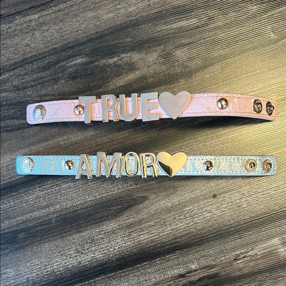 BCBG True Amor Pink and White Bracelets